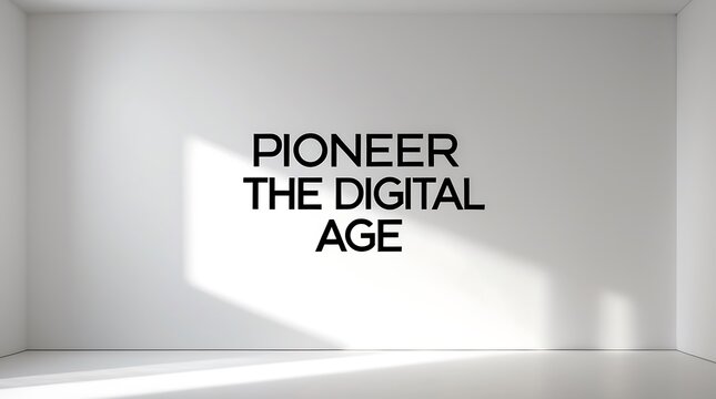 Discover bold typography of pioneer the digital age in a modern style