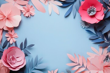 Obraz premium pink flower frame