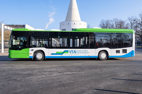 G&ouml;ttingen, Germany - February 18, 2025: VSN Verkehrsverbund S&uuml;d-Niedersachsen (Scheithauer Reisen) Mercedes-Benz Citaro bus