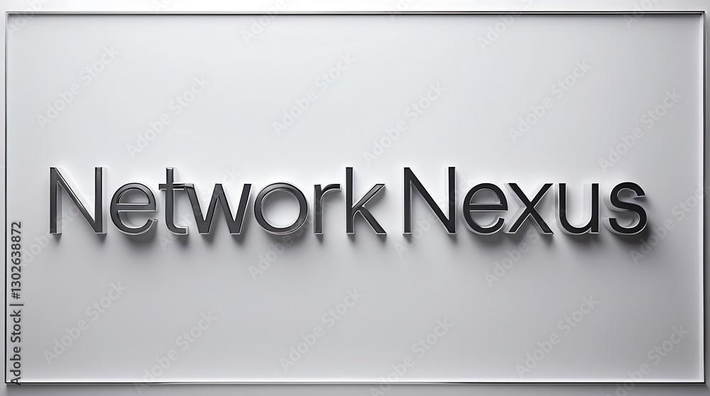 Poster the design features the phrase network nexus rendered in sleek typography