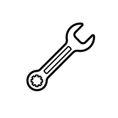 ring spanner, repair,, wrench - vector icon