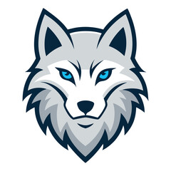 Fototapeta premium Arctic Wolf head mascot logo design vector