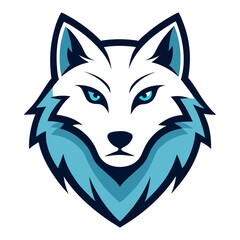 Fototapeta premium Arctic Wolf head mascot logo design vector