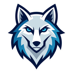 Arctic Wolf head mascot logo design vector