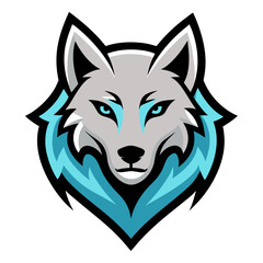 Fototapeta premium Arctic Wolf head mascot logo design vector