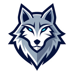 Fototapeta premium Arctic Wolf head mascot logo design vector