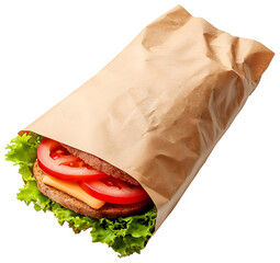 Kraft Paper Sandwich Wrapper Packaging Mockup for Deli or Cafe Products