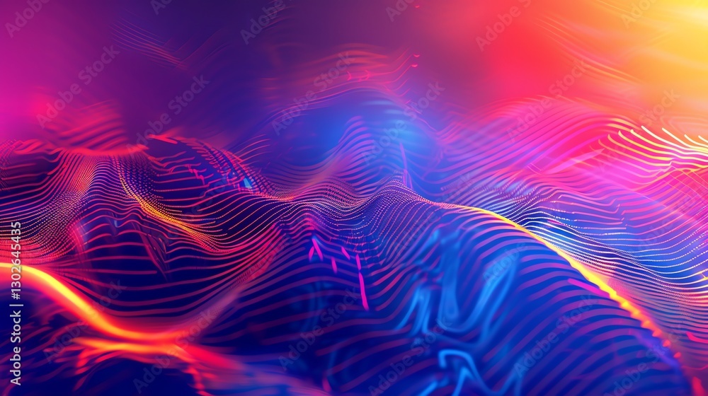 Poster abstract background with colorful lines.