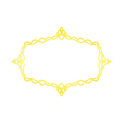 vector frame with golden ornament