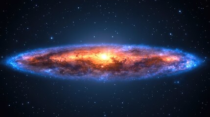 Fototapeta premium Captivating cosmic event spiral galaxy formation in deep space astrophotography celestial environment wide-angle view