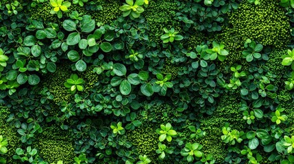 Aerial top view green moss seamless texture map pattern background