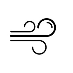 wind, air gust - vector icon