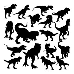 vector dinosaur tyrannosaurus rex t rex silhouette
