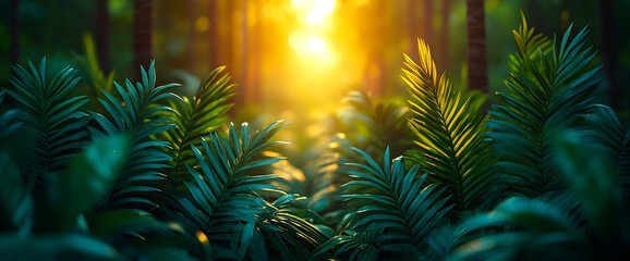 Lush Forest Sunlight Scene