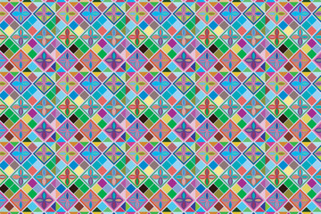 Seamless geometric pattern with alternating shapes and colors for modern design projects