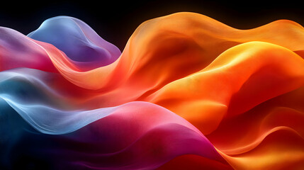 Obraz premium Abstract Colorful Flowing Fabric Design