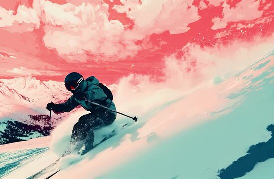 snowboarder in the mountains