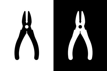 Industrial Pliers Silhouette Ideal for Workshop & Repair Graphics.