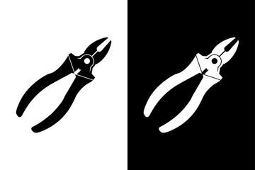 Industrial Pliers Silhouette Ideal for Workshop & Repair Graphics.