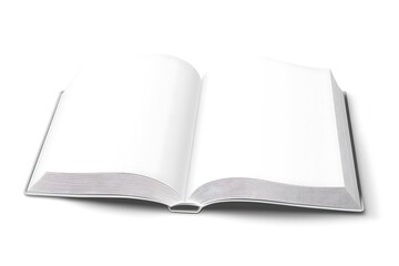 Open Blank Book Mockup Realistic 3D Render for Design Presentation