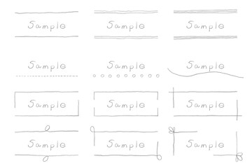 These are simple hand-painted framesets. They can be used to frame text, etc.