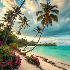 landscape tropical vacation palm summer