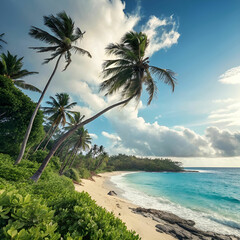 landscape tropical vacation palm summer