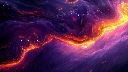 High-Speed Data Flow Symbolized by Glowing Streaks