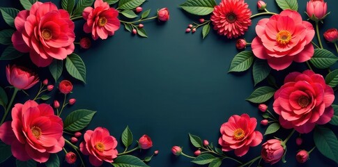 Intricate red & pink flower arrangement, lush , wallpaper, texture