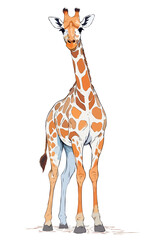 Obraz premium Giraffe Vector Art with Vibrant Colour Illustration