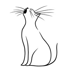Minimalist cat illustration