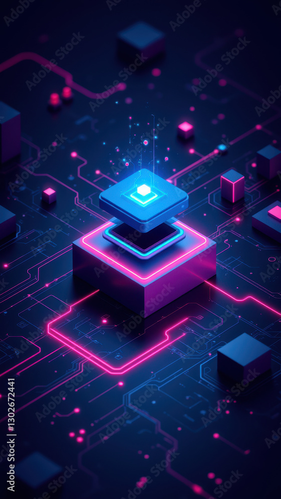 Aufkleber a vibrant digital illustration depicting a concept of ci/cd pipelines within a kubernetes cluster en