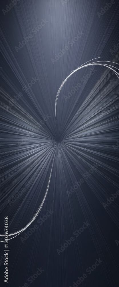 Poster abstract geometric design with rays on dark background