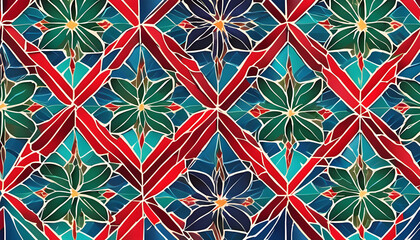 Vibrant Floral Mosaic Pattern