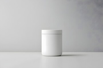 Isolated White Product Packaging Mockup on Neutral Background