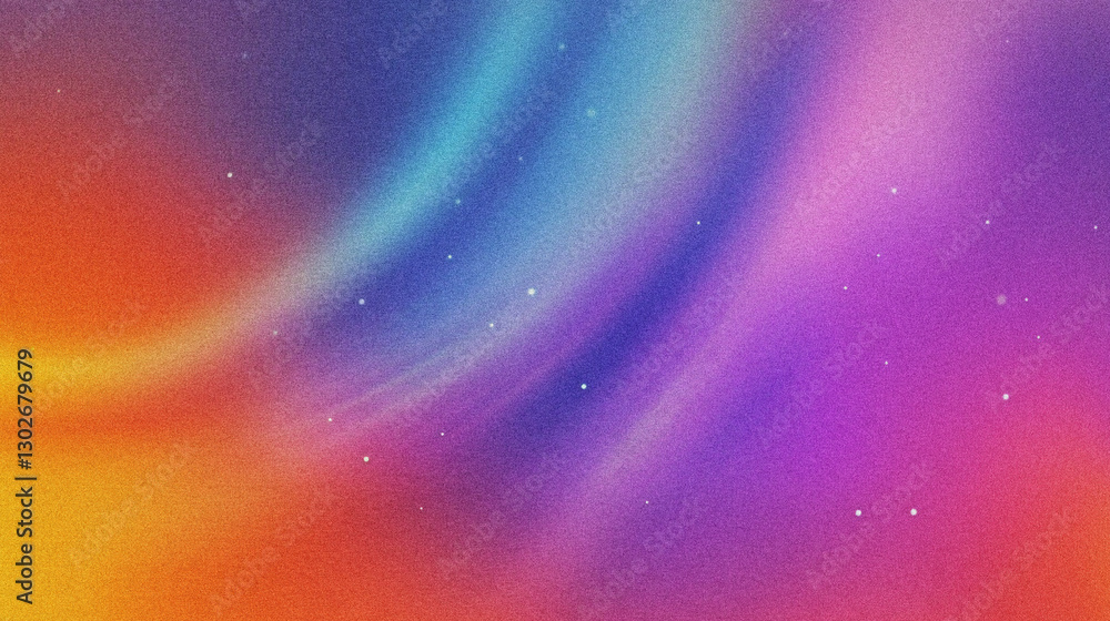 Poster vibrant abstract background with colorful swirls and starry sky creating dreamy atmosphere of imagin