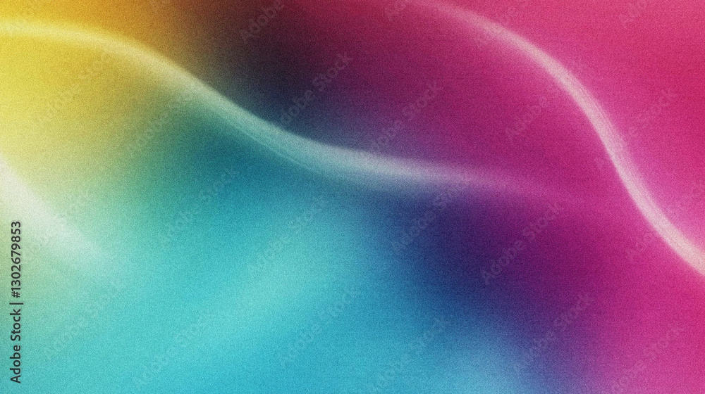 Aufkleber abstract colorful background with gradient waves in vibrant shades of yellow, blue, pink, and purple