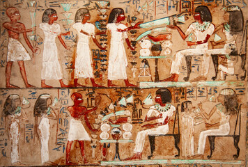 Hieroglyphs on the wall