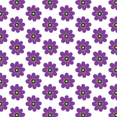 Seamless pattern with flowers,Hand-drawn botanical element,Vector illustration doodle floral pattern.