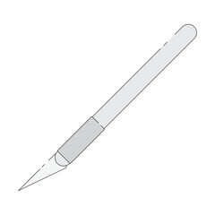 simple vector illustration of an x ​​acto knife