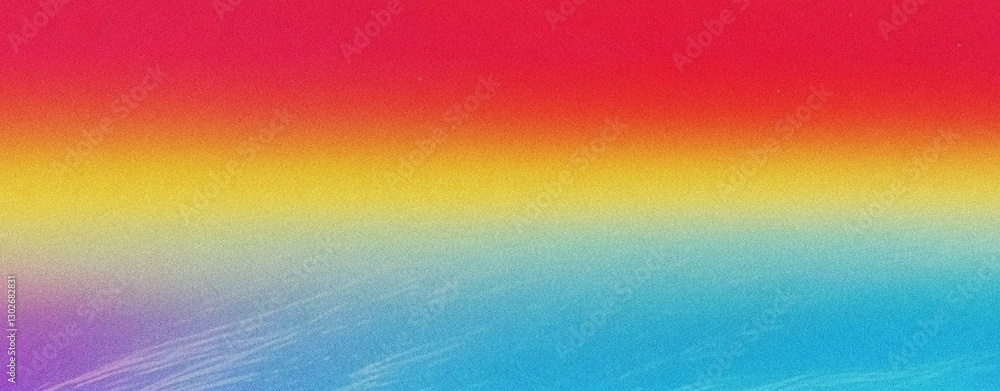 Poster Vibrant Abstract Gradient Background with Red, Yellow, and Blue Colors for Creative Design Projects with a grainy gradient abstract noise texture Background banner wallpaper backdrop
