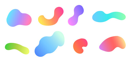 Organic hand drawn shape with trendy gradient color