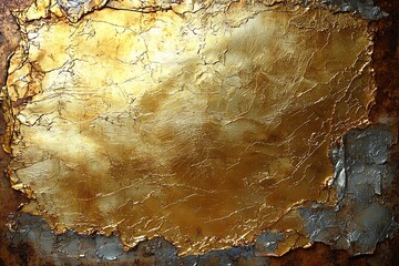 Gold-plated Rusty Metal Texture