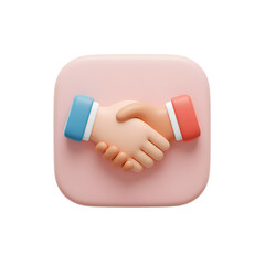 Handshake Reward Icon &ndash; Two Hands Shaking Inside a Badge Symbolizing Trust, Partnership, and Collaboration