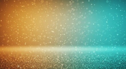 Obraz premium Abstract shimmering background with warm amber and cool turquoise hues blending seamlessly