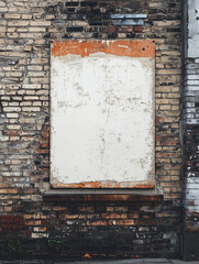 Naklejka premium bill board mockup or the adverticing board in wall mounted