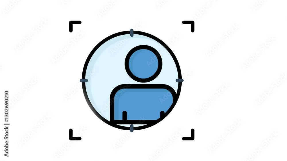 Poster customer focus animated icon. animated icon related to business. suitable for user interface, provid