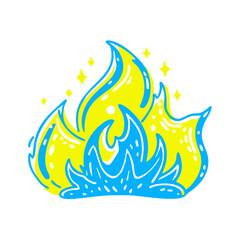 Obraz premium Vibrant aurora icon, expressive weather concept