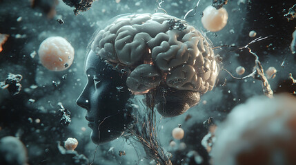 Human head and brain intelligence