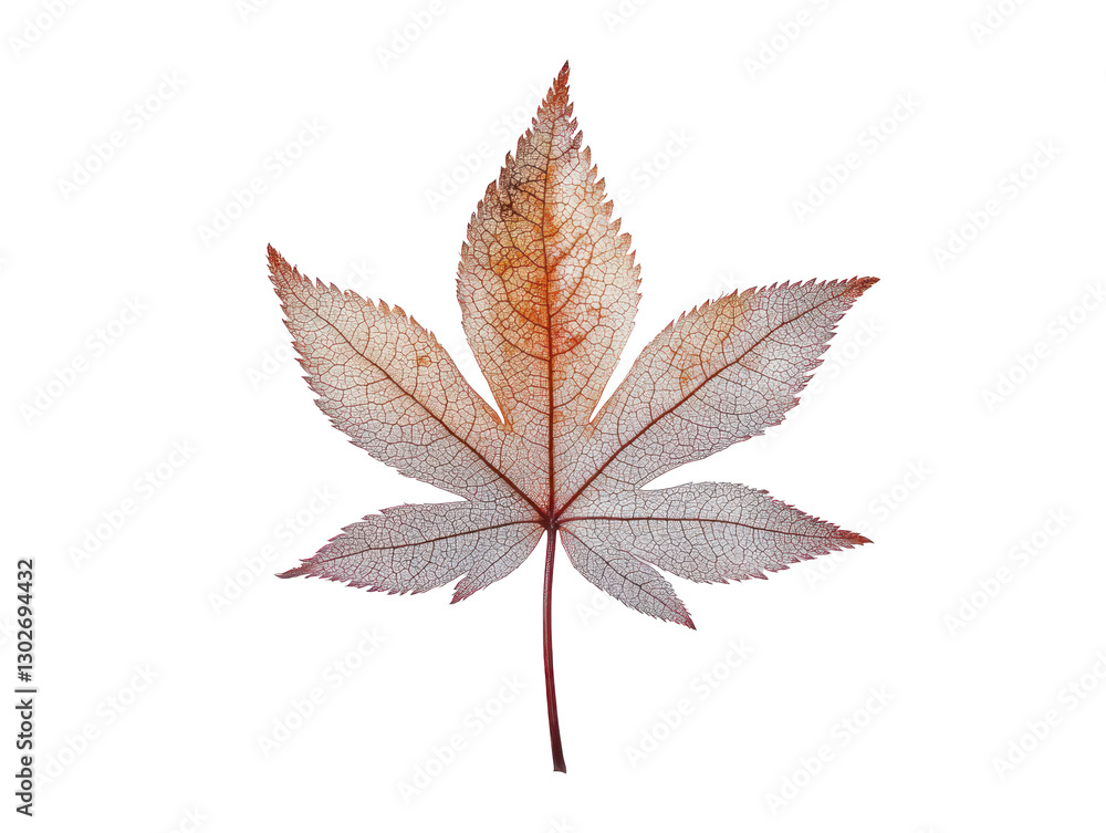Canvas Prints this image presents a detailed macro shot of a single leaf showcasing its intricate details.